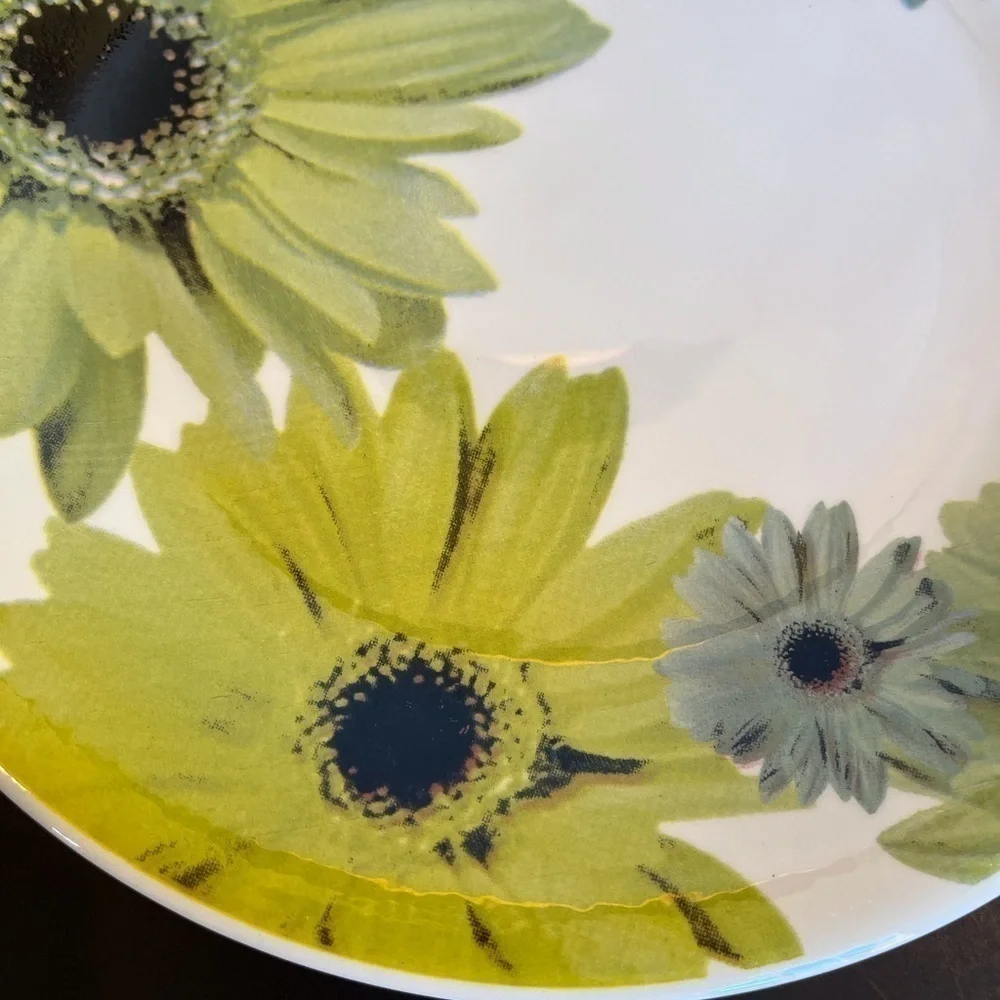 Crate and Barrel Gerber Daisy Buffet Plate   Made in Italy